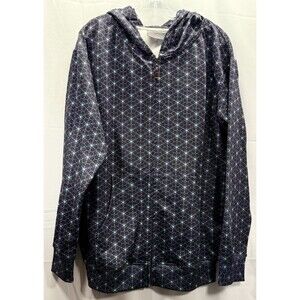 HeadSpace Goemetric Pattern Zip Hoodie Size Large